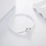 Nueva pulsera de plata 925, pulsera de cabeza redonda con diseño de sol, Luna y estrellas para dijes originales, joyería de cuentas para mujer, fabricación de joyería DIY, regalo 3