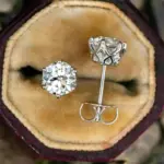 Pendientes de moissanita GRA 100% auténtica para mujer, joyería fina de 18K con 2 certificados, Plata de Ley VVS1 2