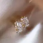 Pendientes de aro chapados en oro con circonita cúbica para mujer, lujosos regalos de joyería para fiesta Huggies 3