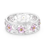 Anillos de circón en forma de corazón rosa para mujer, joyería de compromiso de boda romántica fina, anillos de Color plateado, primavera 925 19