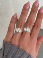 Anillos de dedo de Plata de Ley 925 con forma de gota de agua brillante, deslumbrantes anillos de dedo CZ de pera transparente para mujer, regalo de boda, joyería fina 2