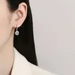 Nuevo 100% D VVS1 Pass Diamond Tester Pen Moissanite Stud 925 pendientes de plata esterlina para mujeres 2 certificados GRA Moissanite 5