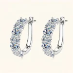 Pendientes de Plata de Ley 925 con Moissanita, Color D, 2.76 Quilates, Pendientes de Aro con Diamantes de Laboratorio, Joyería Fina Brillante para Bodas 1