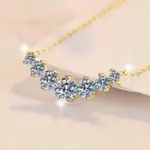 Collar de moissanita U-Smile D VVS1 para mujer, collares de lujo con Diamon de laboratorio brillante de Color D, Plata de Ley 925 con certificado 2