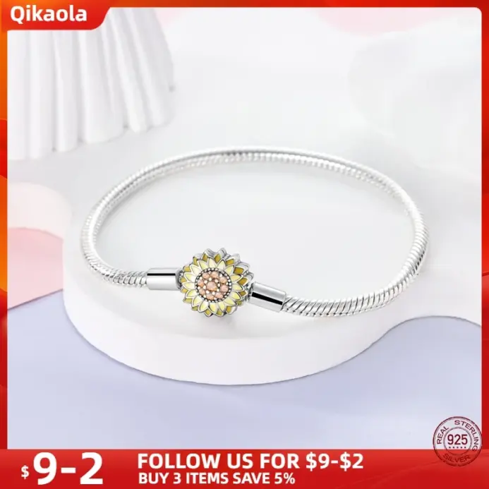 Pulsera de serpiente en forma de corazón azul hielo de plata esterlina Original S925, compatible con dijes originales, pulsera de joyería DIY para mujer, regalo 2