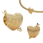 Abalorios de Plata de Ley 925 con Forma de Corazón y Candado para Parejas, Colgante de Esmalte con Insectos, Herradura y Flores, para Pulsera, Regalo Personalizado 4