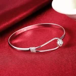 Abalorios de plata fina 925, collar, pendiente, brazalete, joyería para mujer y niña, conjunto Retro, regalo de boda a la moda 3
