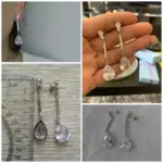 pendientes colgantes largos de lujo para mujer, con circonita cúbica de pera AAA, pendientes de boda simples y elegantes para novia, joyería de calidad alta 3