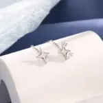 Nueva estrella coreana, alambre para oreja, borla, cadena de hilo, colgantes de estrella para escalar, pendientes colgantes rectos para mujer, joyería 5