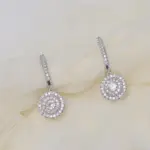 nueva tendencia de boda, pendientes de eternidad para mujer, Zirconia cúbica ostentosa, accesorios simples y elegantes para mujer, joyería clásica 2
