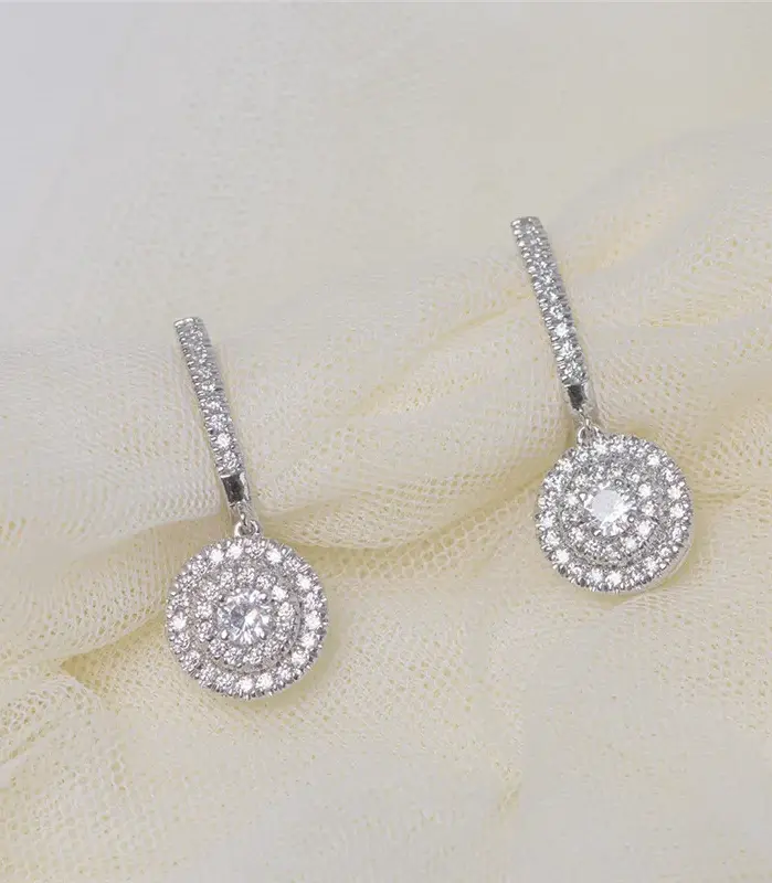 nueva tendencia de boda, pendientes de eternidad para mujer, Zirconia cúbica ostentosa, accesorios simples y elegantes para mujer, joyería clásica 2
