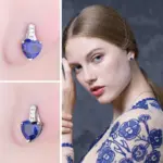 JewelryPalace-pendientes de plata de primera ley y zafiro azul para mujer, aretes pequeños, plata esterlina 925, corazón de amor, 2,1 quilates, regalo de aniversario 3