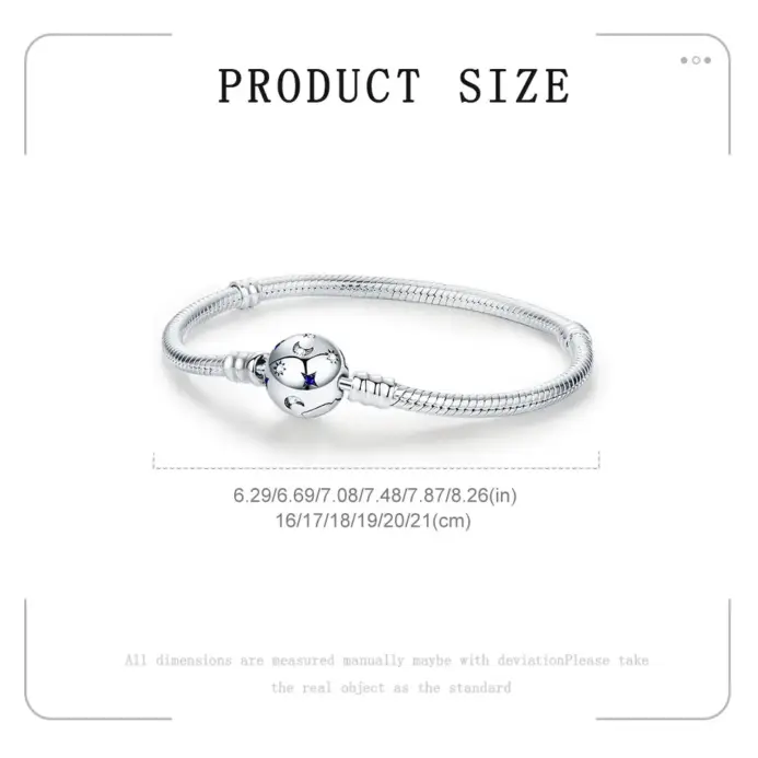 Nueva pulsera de plata 925, pulsera de cabeza redonda con diseño de sol, Luna y estrellas para dijes originales, joyería de cuentas para mujer, fabricación de joyería DIY, regalo 2