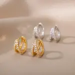 Pendientes de aro de estrella de circón para mujer, aretes redondos de acero inoxidable de Color dorado, joyería de boda de tendencia 2023 5 Pendientes de aro de estrella de circón para mujer, aretes redondos de acero inoxidable de Color dorado, joyería de boda de tendencia 2023 5