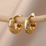 Pendiente de estrella de circón para mujer y niña, pendiente Piercing de aro de acero inoxidable y2k 2023, nuevos accesorios de joyería, aretes, envío gratis 6