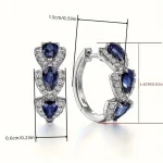 Pendientes de Aro con Decoración de Gemas Sintéticas Brillantes en Forma de Gota, Estilo Elegante y Simple, Adorno para las Orejas para Banquetes y Fiestas, Regalo para Mujer 2 Pendientes de Aro con Decoración de Gemas Sintéticas Brillantes en Forma de Gota, Estilo Elegante y Simple, Adorno para las Orejas para Banquetes y Fiestas, Regalo para Mujer 2
