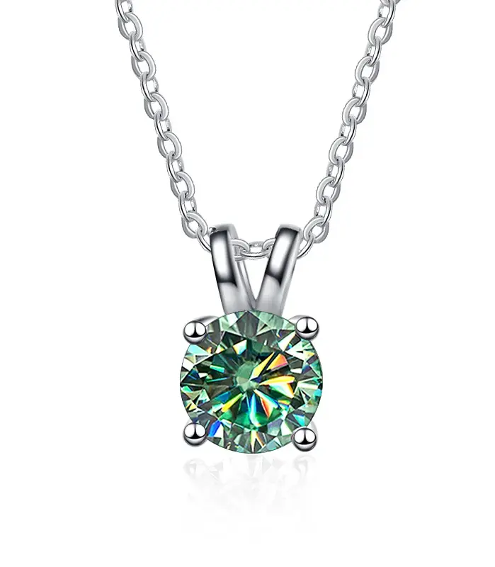 collar con colgante de moissanita para mujer, de Plata de Ley 925, de alta calidad, para boda, fiesta, regalo de joyería fina 2