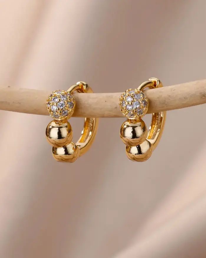 Exquisitos pendientes redondos cuadrados pequeños para mujer, tendencia 2023, pendientes de acero inoxidable de Color dorado, joyería de Navidad, aretes de regalo 2