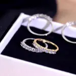 Anillo de moissanita de prueba de diamante y anillos Unisex de circón, anillo de plata 100% Real S925 para hombres y mujeres, brillante de lujo D VVS1 4