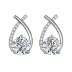 pendientes cruzados a la moda para mujer y niña, joyería de cristal elegante de estilo coreano, pendientes de cola de pez para mujer, regalo 6 pendientes cruzados a la moda para mujer y niña, joyería de cristal elegante de estilo coreano, pendientes de cola de pez para mujer, regalo 6