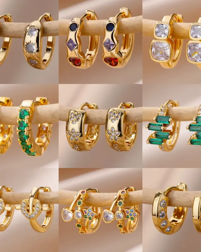 Pendiente de estrella de circón para mujer y niña, pendiente Piercing de aro de acero inoxidable y2k 2023, nuevos accesorios de joyería, aretes, envío gratis 1