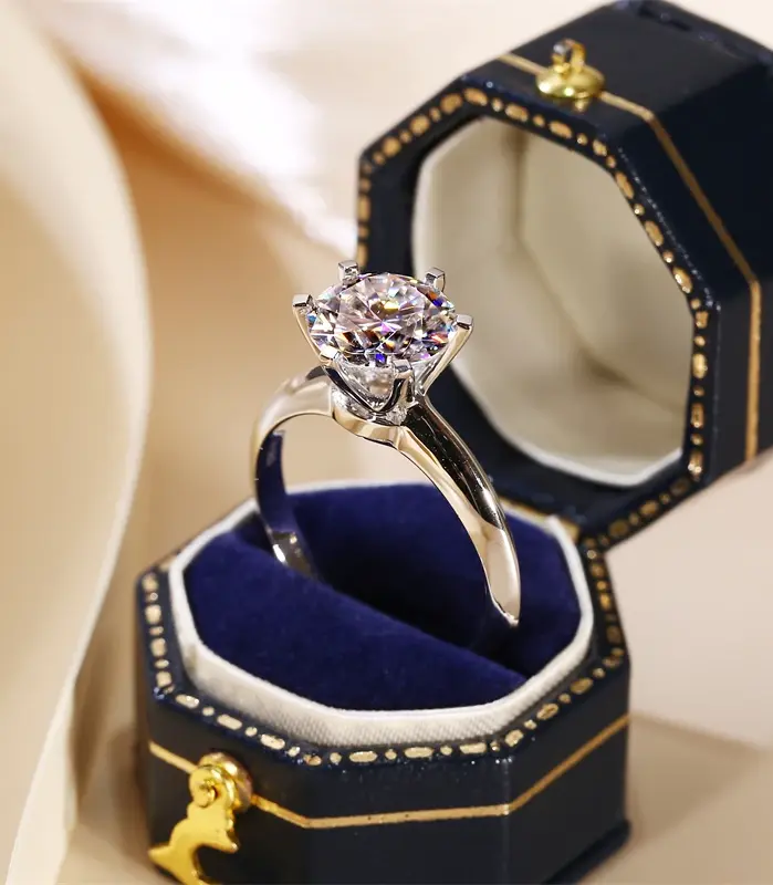 Perder dinero venta solitario Color plata anillo 7mm AAAA circón CZ compromiso anillos de boda para mujer anillo 1