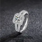 Nuevo Anillo de Plata de Ley 925 con circonita 5A brillante para mujer, joyería de boda, abalorio de compromiso, regalo de moda para fiesta, anillo de alta calidad 6