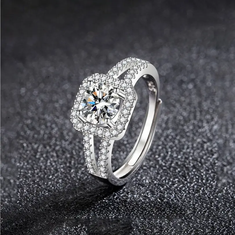 Nuevo Anillo de Plata de Ley 925 con circonita 5A brillante para mujer, joyería de boda, abalorio de compromiso, regalo de moda para fiesta, anillo de alta calidad 6