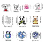 Abalorios de pulpo Kapibala y mariposa de perro bonito de Plata de Ley 925, aptos para pulsera Original Pan, brazalete, joyería DIY de alta calidad 2