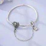 Pulsera Original de Plata de Ley 925, pulsera con dijes de 17-20CM, pulsera de corazón para mujer, pulsera, dijes, regalos de joyería de cumpleaños 6