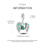 Nuevo Abalorio de plata de ley 925, colgante de trébol de cuatro hojas para pulsera Original, collar, regalos DIY para mujer 34 Nuevo Abalorio de plata de ley 925, colgante de trébol de cuatro hojas para pulsera Original, collar, regalos DIY para mujer 34