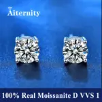 Pendientes GRA Moissanite VVS1 para mujer, Plata de Ley 925, pendientes de moissanita y circón, rosa, amarillo, rojo, naranja, prueba de diamante 1
