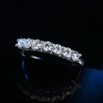 100% pluma probadora de diamantes, anillo de moissanita a juego, banda de diamantes de boda para mujer, anillo de cola única de Plata de Ley 925 3