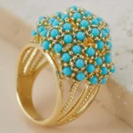 Anillos de perlas con incrustaciones de Color dorado hueco para mujer, accesorios de regalo de cumpleaños, joyería personalizada de moda 5