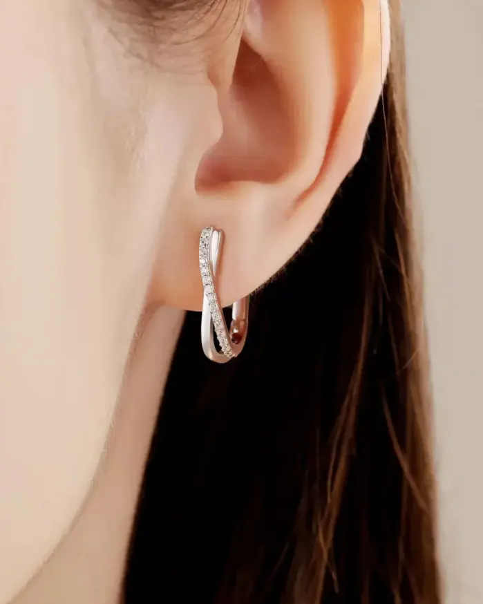 Pendientes de plata 925 con forma de estrella retorcida, joyería, pendientes de aro versátiles para mujer, joyería fina, regalos de fiesta de cumpleaños 2