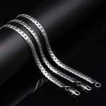 20-60cm 5mm Color plata diseño de marca de lujo collar noble cadena para mujer hombres joyería de compromiso de boda de moda 11