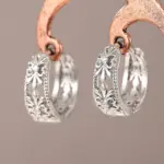 pendientes de aro para mujer, diseño calado, joyería elegante para fiesta de boda, Color plateado/dorado, accesorios CZ con incrustaciones 13