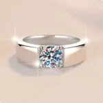Lujosa plata de ley 925 6-10 # Exquisito anillo de circón, accesorios de joyería de regalo de boda a la moda para mujer 2
