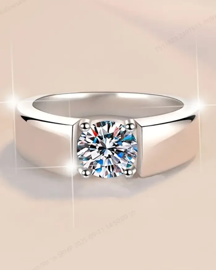 Lujosa plata de ley 925 6-10 # Exquisito anillo de circón, accesorios de joyería de regalo de boda a la moda para mujer 2