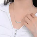 Collar de moissanita U-Smile D VVS1 para mujer, collares de lujo con Diamon de laboratorio brillante de Color D, Plata de Ley 925 con certificado 5