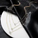 Collar con colgante de circón para mujer, gargantilla de cadena multicapa, joyería brillante para fiesta, regalo de moda 5 Collar con colgante de circón para mujer, gargantilla de cadena multicapa, joyería brillante para fiesta, regalo de moda 5