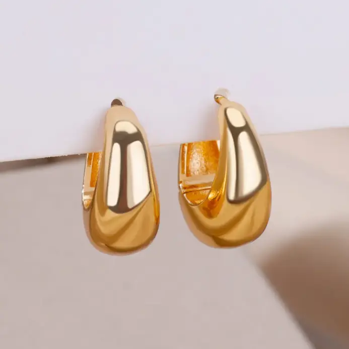 Conjunto de pendientes de acero inoxidable para mujer, aros gruesos redondos Vintage que no se decoloran, Piercing, joyería de pendientes de tendencia 2024 2