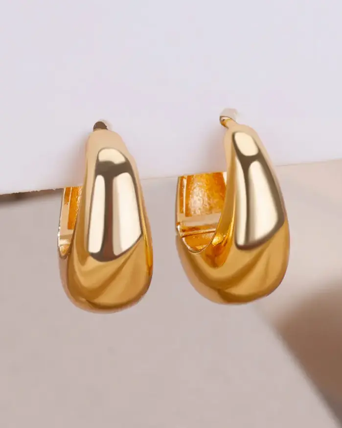 Conjunto de pendientes de acero inoxidable para mujer, aros gruesos redondos Vintage que no se decoloran, Piercing, joyería de pendientes de tendencia 2024 2