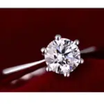 Anillos de boda finos para hombres y mujeres, regalo de plata de ley S925, cristal austriaco, anillo de propuesta de compromiso, joyería Bague Femme 6