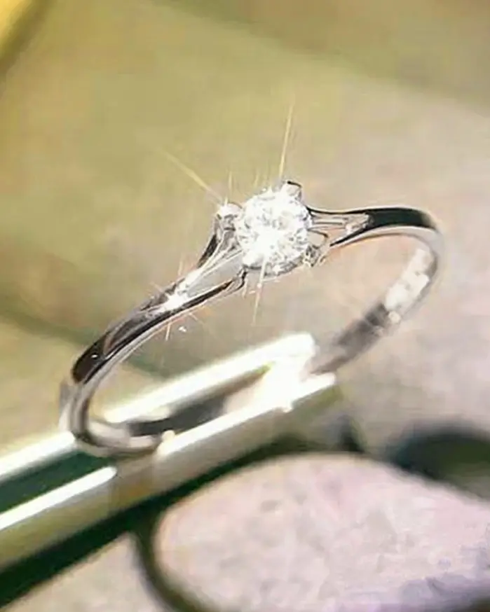 anillos de boda minimalistas para mujer, con circonita cúbica de 4MM, accesorio Simple y elegante para dedo femenino, bandas de compromiso, joyería 2