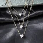 Collar con colgante de circón para mujer, gargantilla de cadena multicapa, joyería brillante para fiesta, regalo de moda 4 Collar con colgante de circón para mujer, gargantilla de cadena multicapa, joyería brillante para fiesta, regalo de moda 4