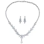 Emmaya-exquisitos conjuntos de joyas para mujer, accesorios de fiesta de boda, pendientes y collar de circonita cúbica, regalo 6