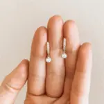 pendientes colgantes de disco simples para mujer, piedra CZ con incrustaciones, accesorios de moda para mujer, joyería versátil para uso diario para niñas 2