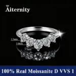 Anillo GRA All Moissanite 0.5CT, 100% anillos de platino para mujer, 5 piedras, diamante brillante, alianza de boda, joyería fina 11 Anillo GRA All Moissanite 0.5CT, 100% anillos de platino para mujer, 5 piedras, diamante brillante, alianza de boda, joyería fina 11
