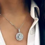 collar de circonia cúbica brillante para mujer, colgante brillante, joyería delicada para compromiso y boda 6